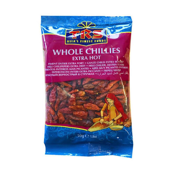 TRS Extra Hot Whole Chillies 20 x 50g
