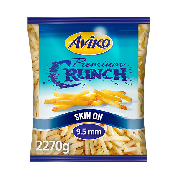 Aviko Premium Crunch 9.5mm Skin on Fries 4x2.27 Kg