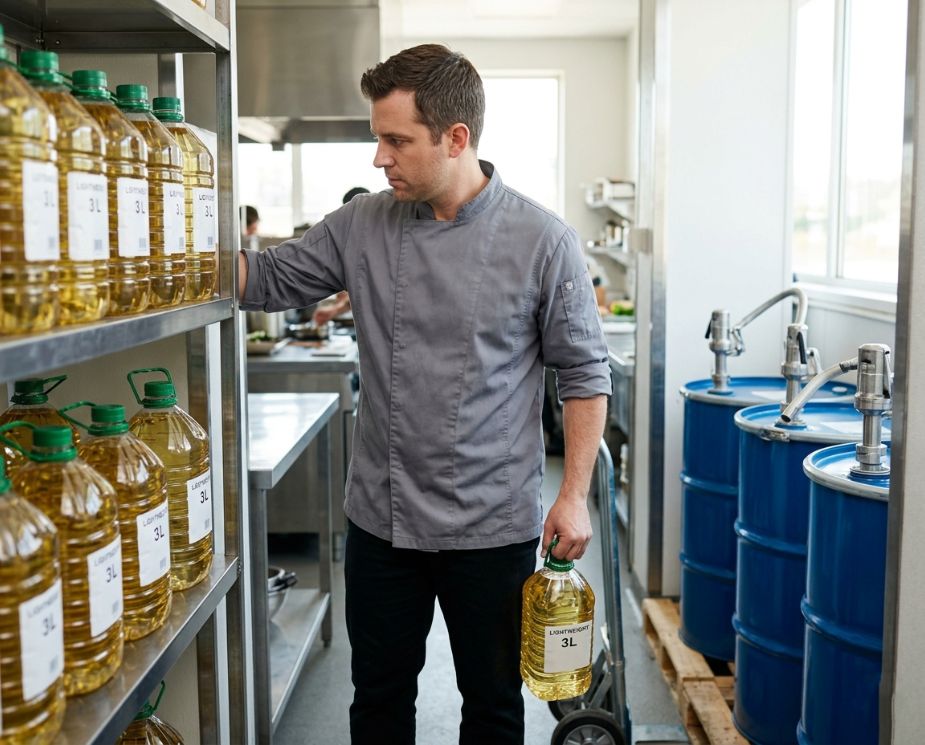 Choosing the Right Oil Packaging for Your Kitchen (Drums vs Bottles vs Bulk) 