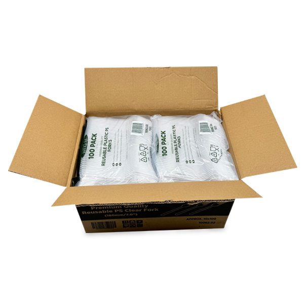 Plastic-Forks-Premium-Reusable-(Clear)-1000pcs