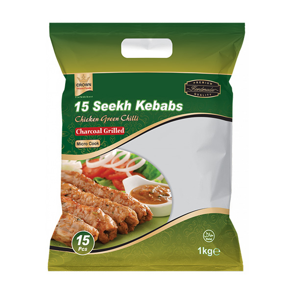 Crown Seekh Kebab Chicken 15pcsx10