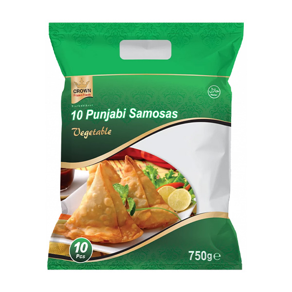 Crown Punjabi Samosa Vegetable 10pcs x 10pkt - 750gm
