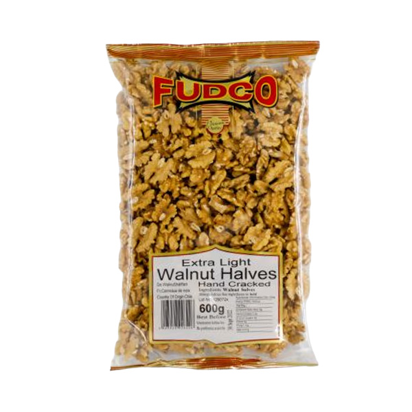 FUDCO WALNUT HALVES HAND CRACKED - 8x600gm
