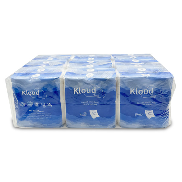 Bulk - Kloud Touch - 3ply-Toilet-Rolls-(245-Sheets)-4-rolls-x-9-Pkts