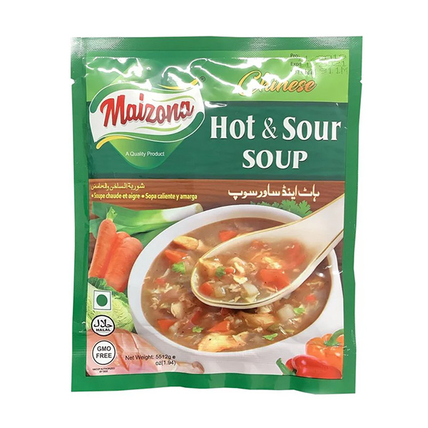 Maizona Hot & Sour Soup - 12 x 55g