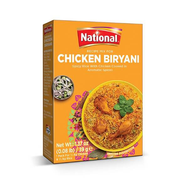 NATIONAL CHICKEN BIRYANI 39G X 12PCS