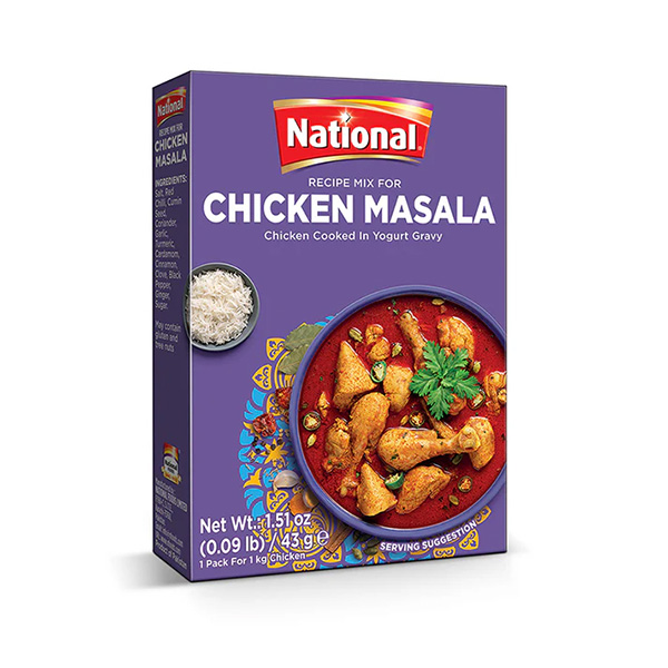 NATIONAL CHICKEN (MURGHI) MASALA 43G X 12PCS