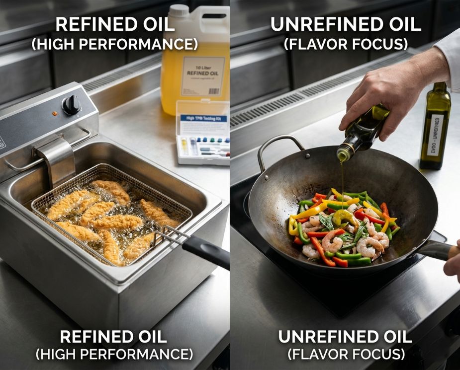 The Difference Between Refined and Unrefined Oils (And Why It Matters in Foodservice) 