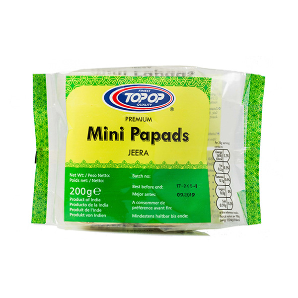 TOP-OP MINI PAPAD JEERA 20x200g
